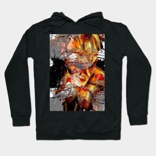 Venice Carnival. Red Clown Mask Hoodie